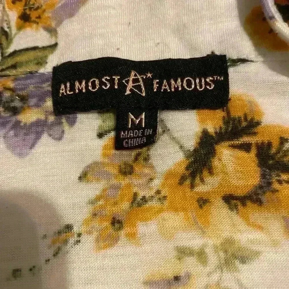 Purple & gold floral tube top & hi-Lo coverup that ties in front. Size medium - Picture 5 of 8